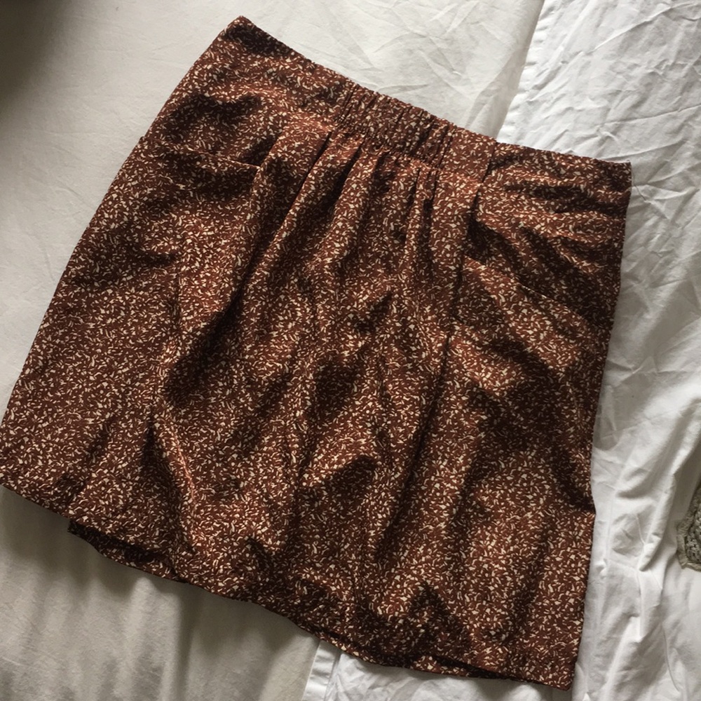 Brown printed skirt